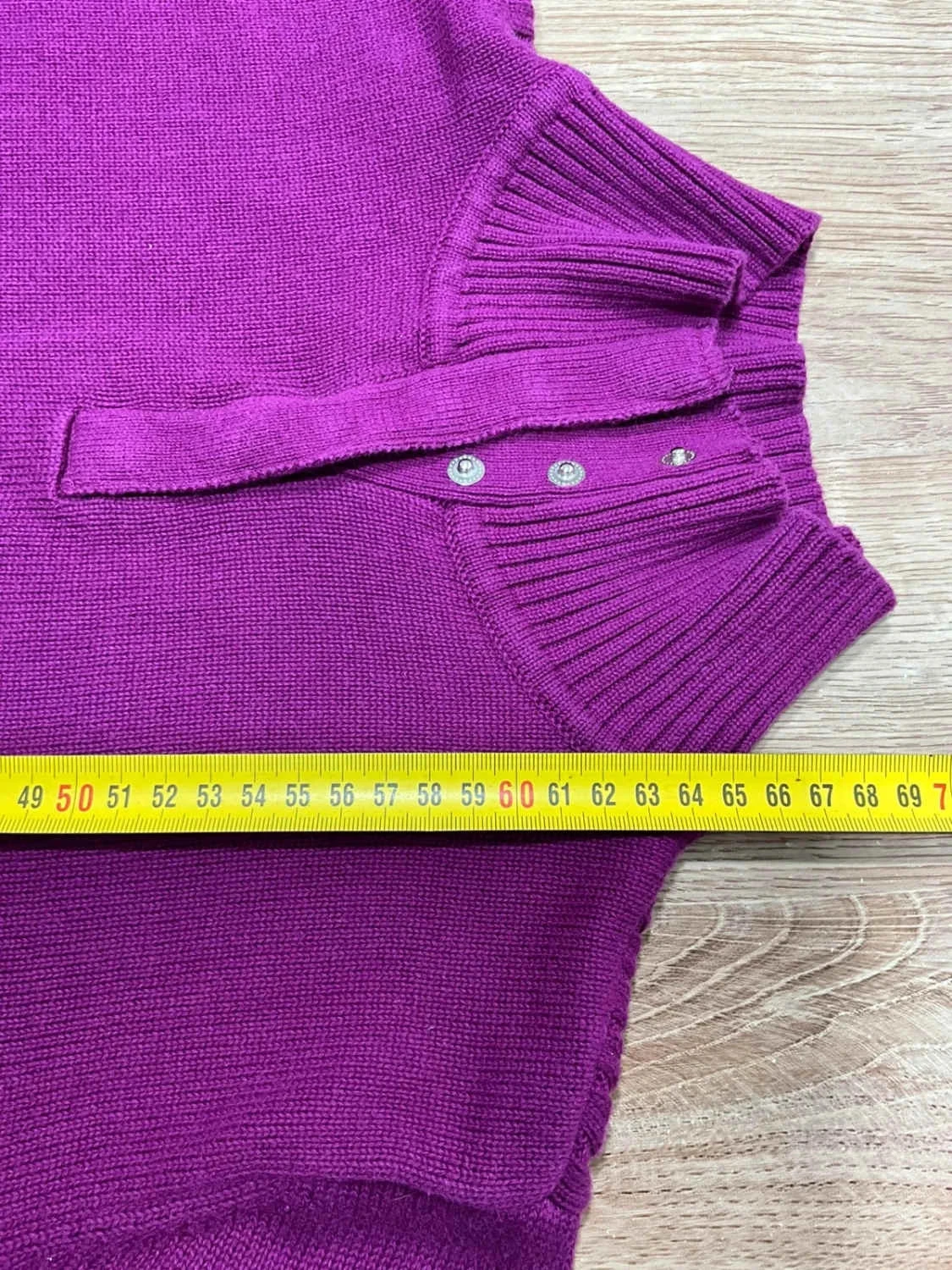 Pull Tommy Hilfiger col boutonné Femme L 100% Coton violet – photo 12
